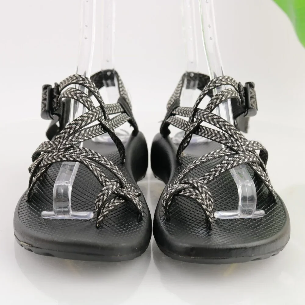 Chaco Womes ZX/2 Sandal Size 9 Black Strappy Toe Loop Adjustable Hike Trail Shoe